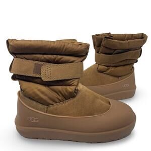 UGG men Classic Short Pull-On Weather Waterproof Suede Boot sz 10